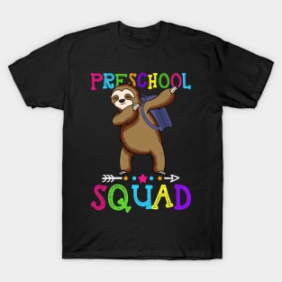 Sloth Team Preschool Squad Teacher Back To School T-Shirt